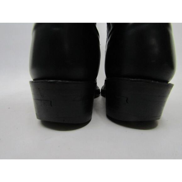 Justin Mens Size 7 C (Narrow Width) Black Leather Cowboy Western Boots main image 5